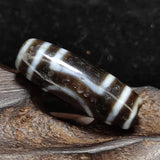 Tibet Old Brown Agate Beads Heaven&Earth Totem DZI Beads
