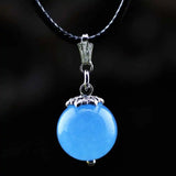 Tibet Silver Gemstone Pendant Necklace with Tassel
