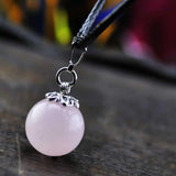 Tibet Silver Gemstone Pendant Necklace with Tassel
