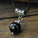 Tibet Silver Gemstone Pendant Necklace with Tassel