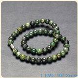 Tibetan Jade Medicine King Stone Necklace Clavicle Chain 6-10mm