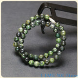 Tibetan Jade Medicine King Stone Necklace Clavicle Chain 6-10mm