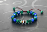 Tibet Agate DZI Green Agate Bracelet Natural Lapis Lazuli Beads Female Jewelry
