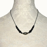 Tibet Agate DZI Necklace Double Tiger Tooth Daluo DZI Women's Short Necklace
