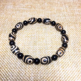 Tibet 2 Eyes Agate DZI Bracelet with Beads