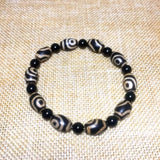 Tibet 2 Eyes Agate DZI Bracelet with Beads