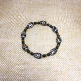 Tibet 2 Eyes Agate DZI Bracelet with Beads