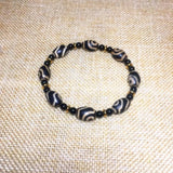 Tibet 2 Eyes Agate DZI Bracelet with Beads