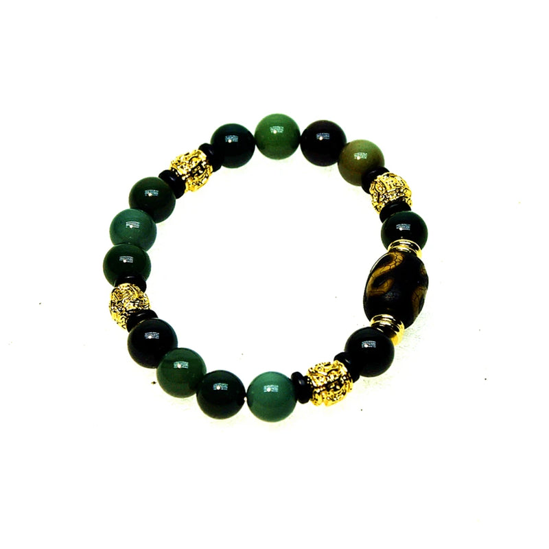 Tibetan Agate DZI Money Hook Desert Agate Bead Bracelet Men's Jewelry