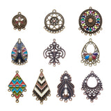 Tibetan Antique Bronze/Silver Alloy Chandelier Links Charm For Jewelry Making