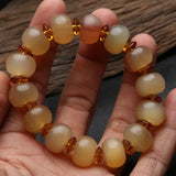 Tibetan Natural Ram's Horn Abacus Beads Bracelet