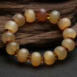 Tibetan Natural Ram's Horn Abacus Beads Bracelet