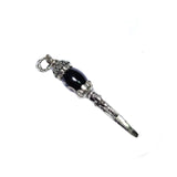 Tibetan Black/White Money Hook Totem Agate Dzi Beads Necklace Pendant