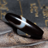 Tibetan Black/White Snake Totem 38mm Agate Dzi Beads DIY