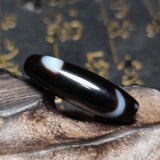 Tibetan Black/White Snake Totem 38mm Agate Dzi Beads DIY