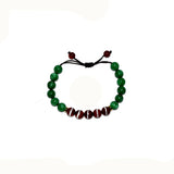 10mm Red/White Agate DZI Beads Weave Female Bracelet