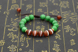 10mm Red/White Agate DZI Beads Weave Female Bracelet