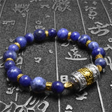 Tibetan Buddha Prayer Wheel Sodalite Bracelet