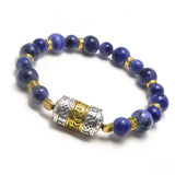 Tibetan Buddha Prayer Wheel Sodalite Bracelet
