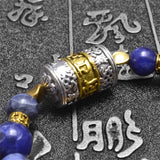 Tibetan Buddha Prayer Wheel Sodalite Bracelet