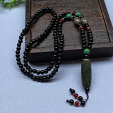 9 Eyes Dzi Bead Pendant Necklace Tibet Fengshui Agate Dzi Beads Amulet