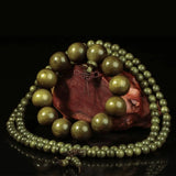 Tibetan Buddhism Green Carbide Wood Bracelet Men Beads Jewelry