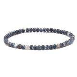 Tibetan Buddhism Lucky Knot Bracelet Natural Agate Beads 925 Silver