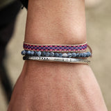 Tibetan Buddhism Lucky Knot Bracelet Natural Agate Beads 925 Silver