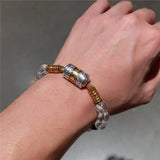 Tibetan Prayer Wheel Crystal Bracelet 10mm