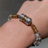 Tibetan Prayer Wheel Crystal Bracelet 10mm