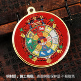 Tibetan Buddhist Pure Copper Protector Statue Necklace