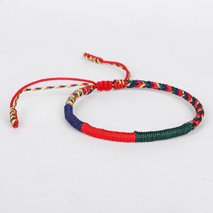Tibetan Buddhist Braided Bracelet Four-color Rope Bangle Thread Jewelry