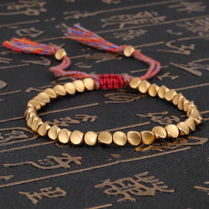 Tibetan Buddhist Copper Beads Bracelets Colorful Friendship Jewelry