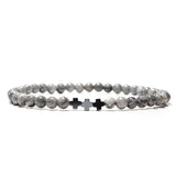 Tibetan Fish Pattern Bracelet Natural Stone Bead Bangle