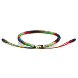 Tibetan 7 Chakra Knots Lucky Rope Bracelet Monks Blessed