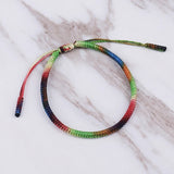Tibetan 7 Chakra Knots Lucky Rope Bracelet Monks Blessed