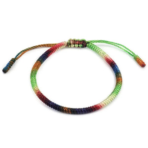 Tibetan 7 Chakra Knots Lucky Rope Bracelet Monks Blessed