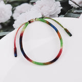 Tibetan 7 Chakra Knots Lucky Rope Bracelet Monks Blessed