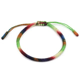 Tibetan 7 Chakra Knots Lucky Rope Bracelet Monks Blessed