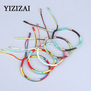 Tibetan Buddhist Braided Gradient Bracelet & Bangles for Men Women