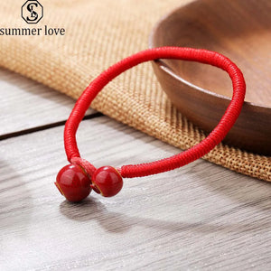 Tibetan Lucky Charm Bead Bracelets Red Thread String Jewelry