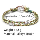 Tibetan Lucky Knots Bracelet Woven Amulet Cord Bangle