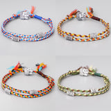 Tibetan Lucky Knots Bracelet Woven Amulet Cord Bangle