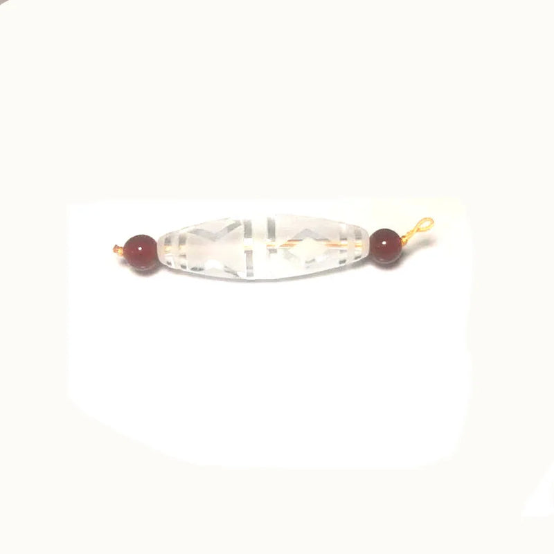 Tibetan Buddhist Crystal DZI 6 Eye Diamond Pattern Jewelry DIY