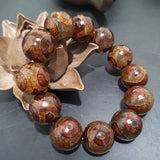 Tibetan Three-eye Buddha Bead Bracelet Natural Agate Jewelry