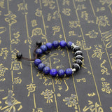 Tibetan DZI Bracelet 10mm Red/White Agate Beads