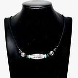 Tibetan DZI Necklace Crystal Carving Diamond Hammer Amulet dZi Necklace