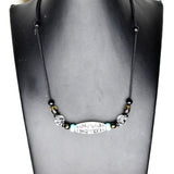 Tibetan DZI Necklace Crystal Carving Diamond Hammer Amulet dZi Necklace