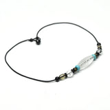 Tibetan DZI Necklace Crystal Carving Diamond Hammer Amulet dZi Necklace
