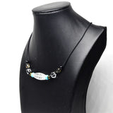 Tibetan DZI Necklace Crystal Carving Diamond Hammer Amulet dZi Necklace